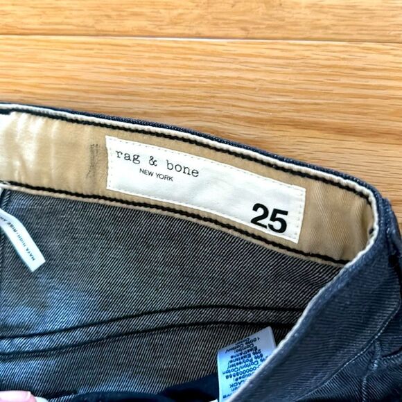 Rag & Bone Womens Jean 25 Black Waxed Maya High Rise Ankle Slim Classic Everyday - Picture 9 of 11